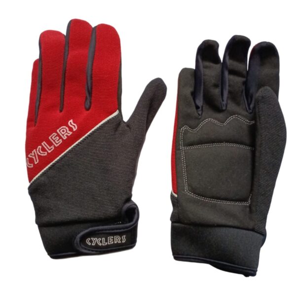GUANTES LARGOS NEGRO/ROJO T.XP REFLECTIV