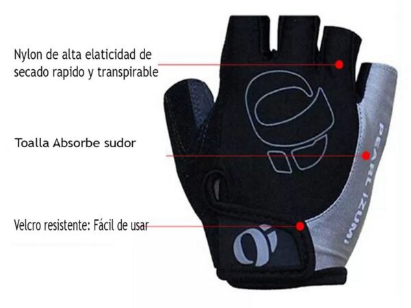 GUANTES CORTOS NEGRO-AZUL T.XL - Imagen 2