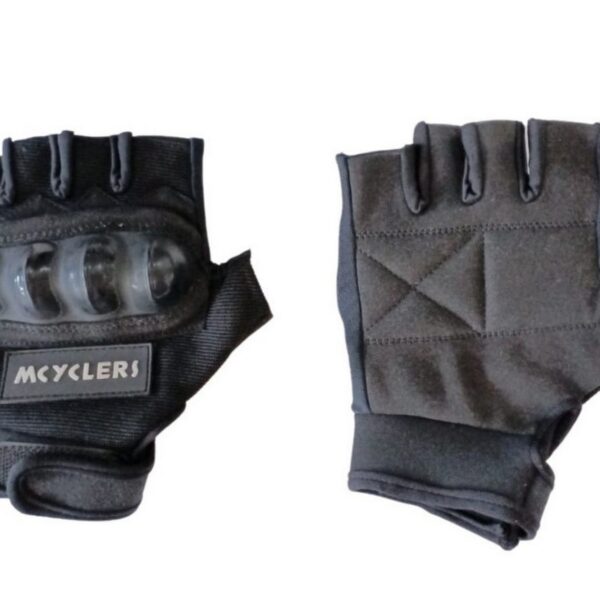 GUANTES CORTOS C/PROTECCION T.M NEGRO