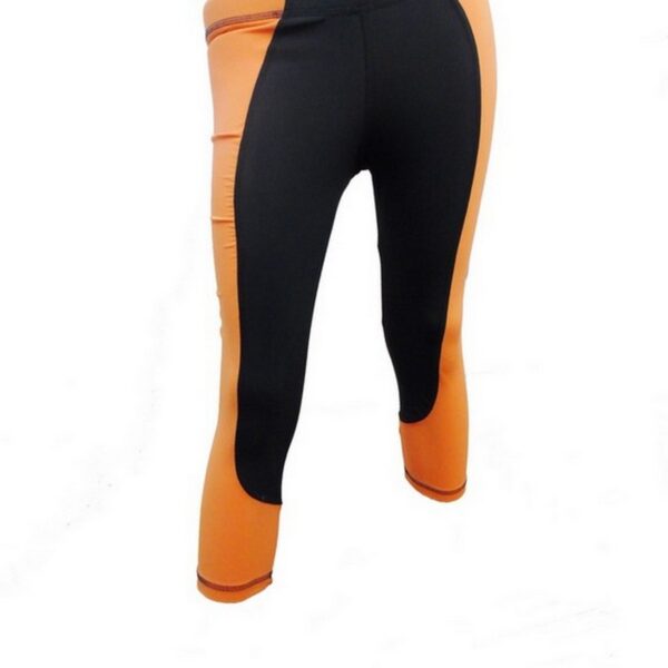 PANTALON CAPRI NARANJA/NEGRA T.M