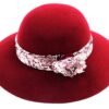 SOMBRERO PAÑO MUJER NEGRO FLOR 56 CM