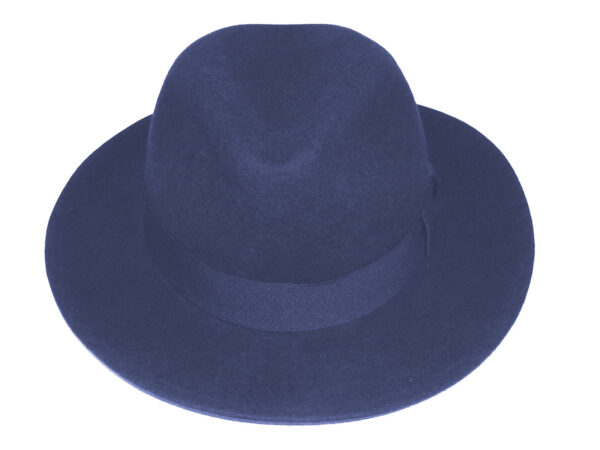 SOMBRERO PAÑO FEDORA AZUL 60 CM - Imagen 3